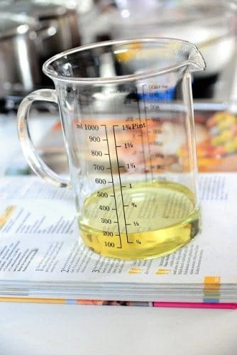 measuring cup in candle making